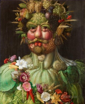Rudolf II of Habsburg as Vertumnus Giuseppe Arcimboldo Fantasy Oil Paintings